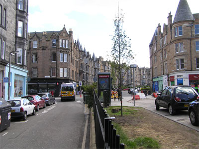 Roseneath Place near junction with Warrender Park Road