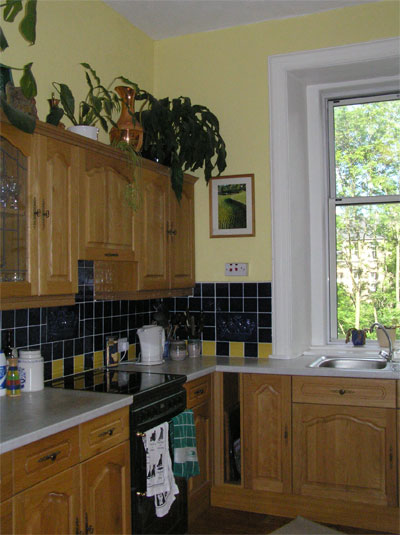 The fully fitted kitchen